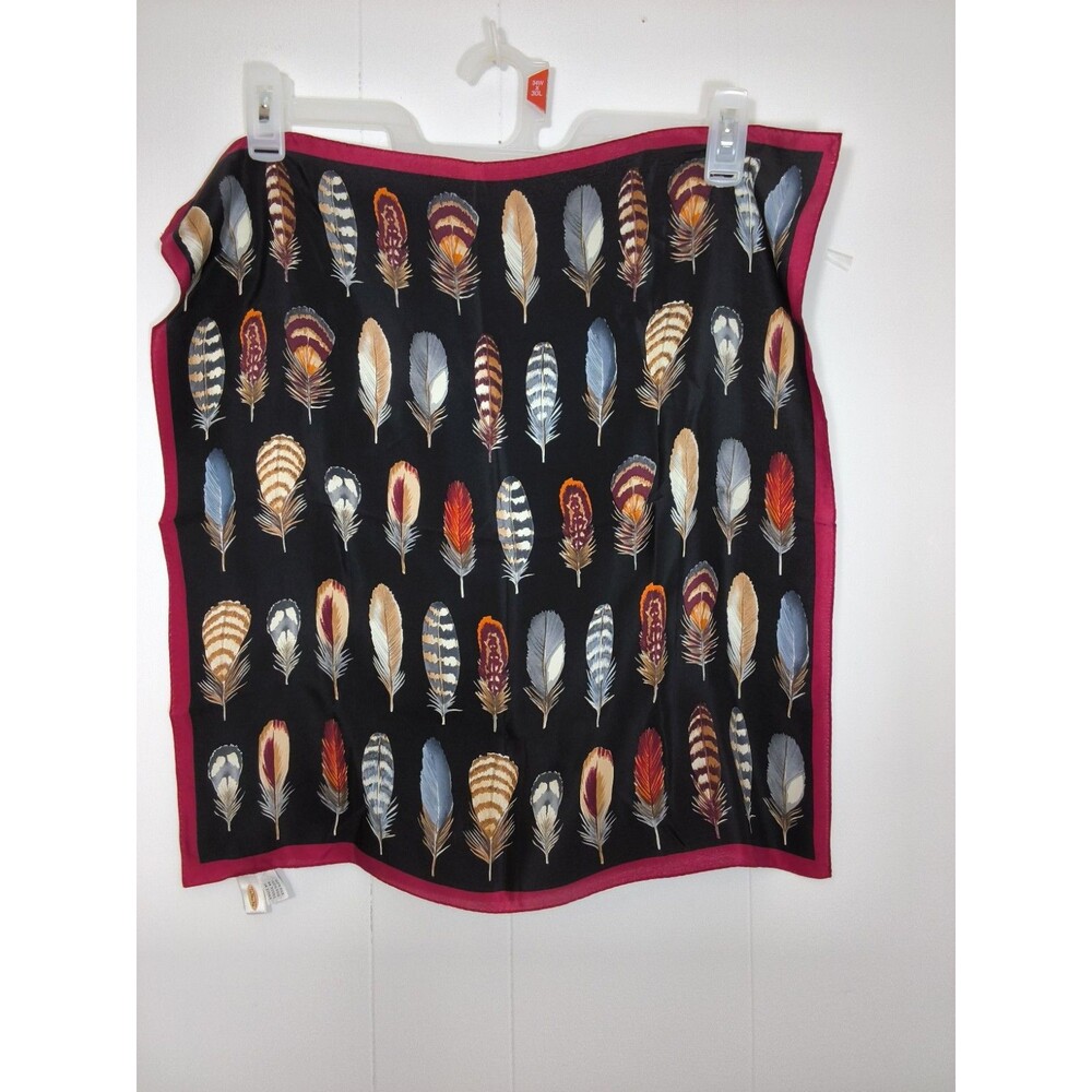Talbots all over Plumes Square Silk Scarf